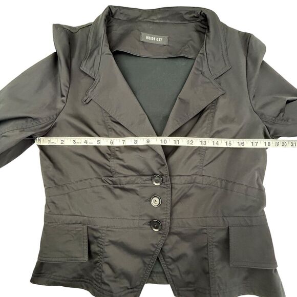 Heide Ost Skirt Jacket Set Pleated Maxi Women Medium Black Designer - Picture 12 of 15